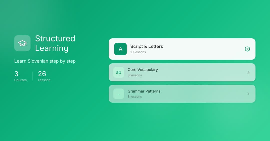 Learn Slovenian - Structured Courses